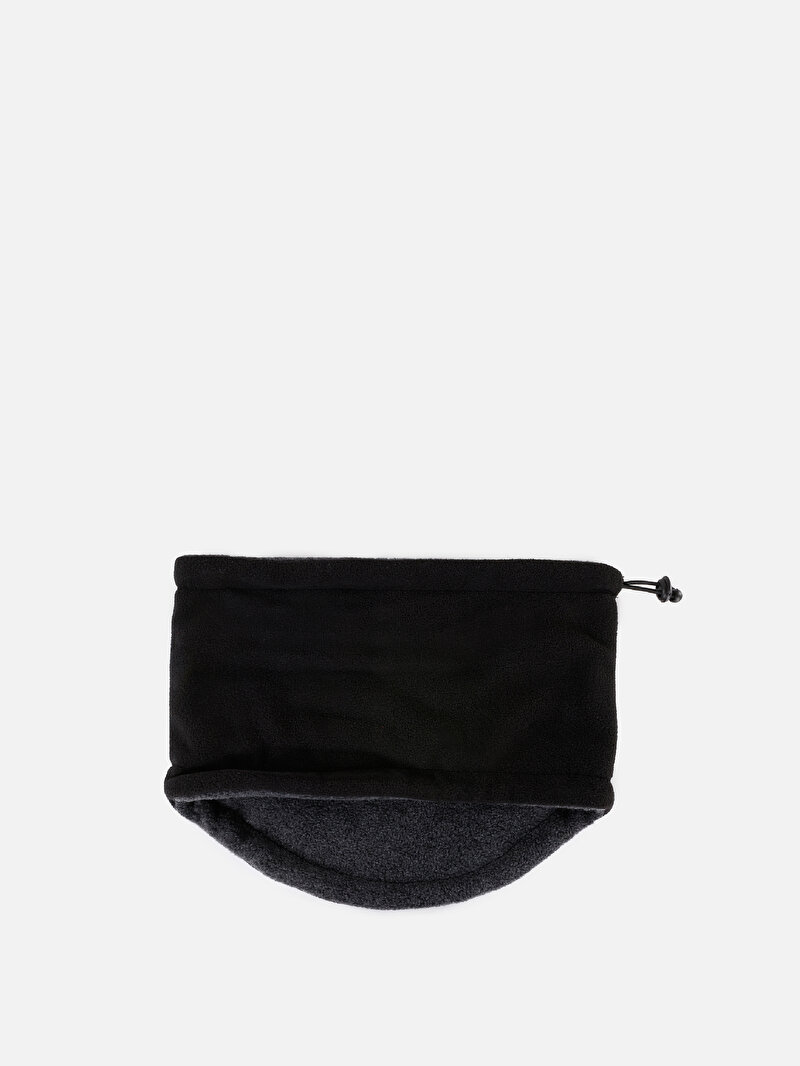 Erkek Siyah Yazılı Atkı