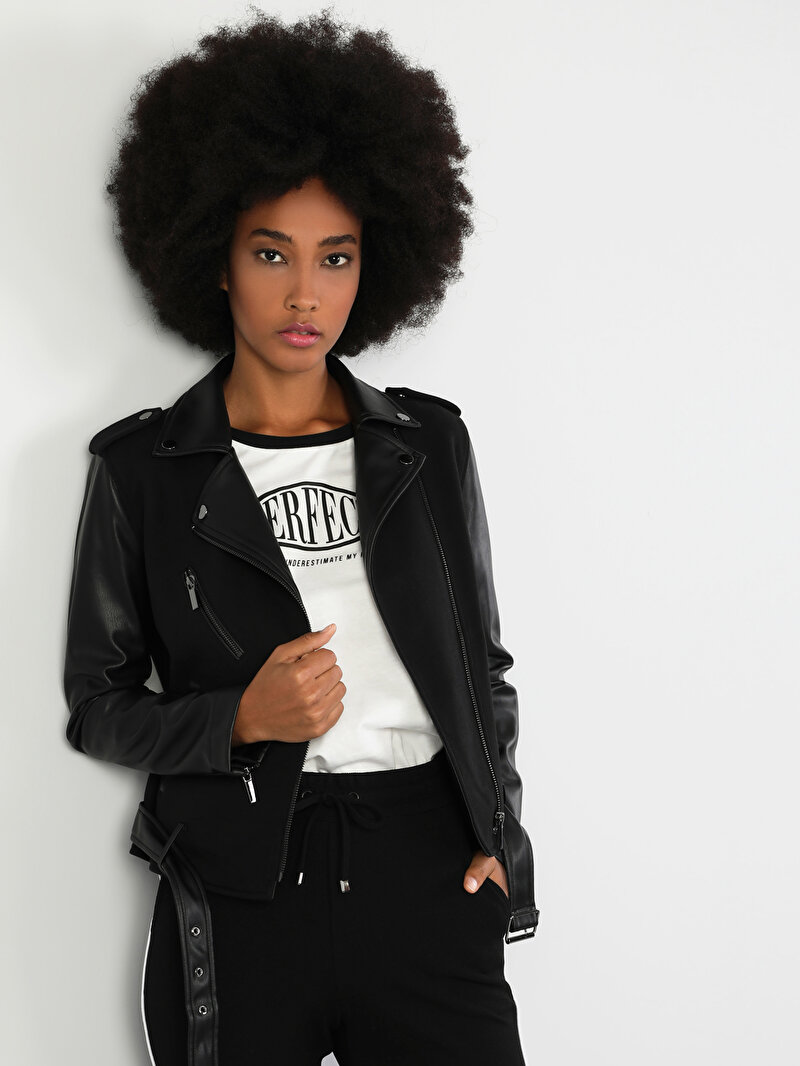 Slim Fit     Kadın Siyah Mont Cl1047289