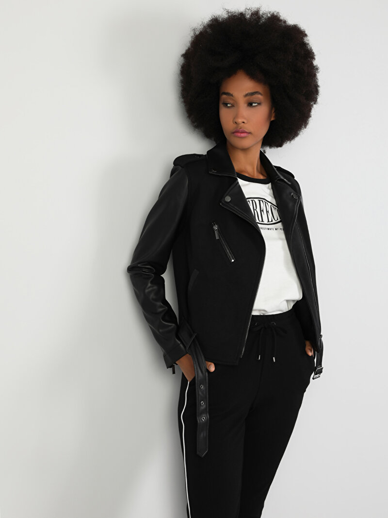 Slim Fit     Kadın Siyah Mont Cl1047289