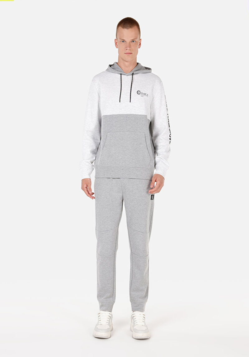 Regular Fit Orta Bel Erkek Gri Eşofman Altı