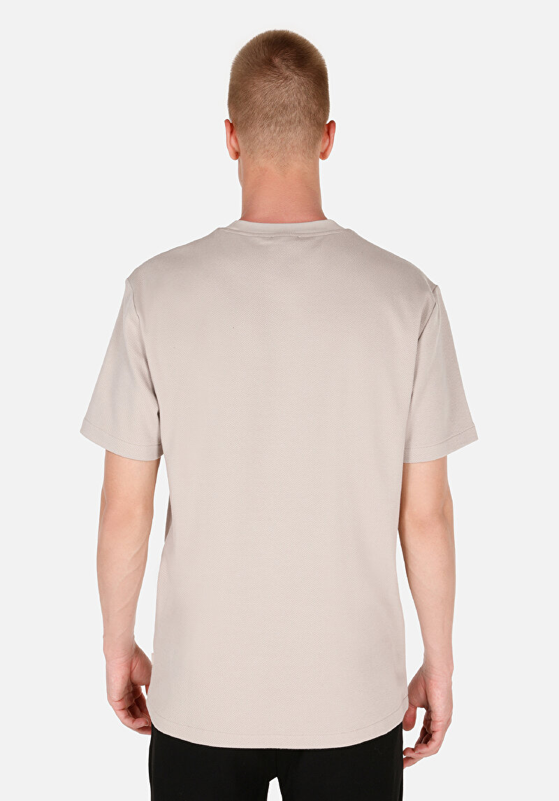 Comfort Fit Yuvarlak Yaka Erkek Taş Kısa Kol Tişört