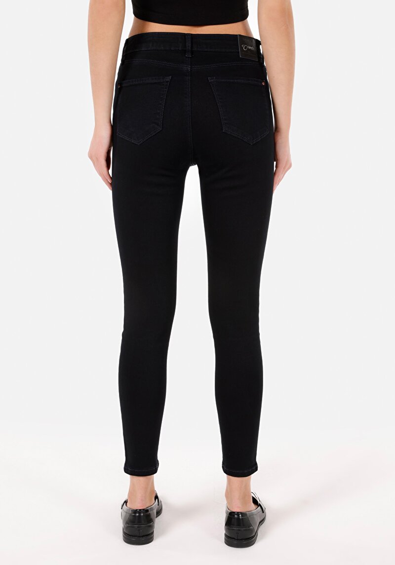 Skinny Fit Kadın Koyu İndigo Jean Pantolon