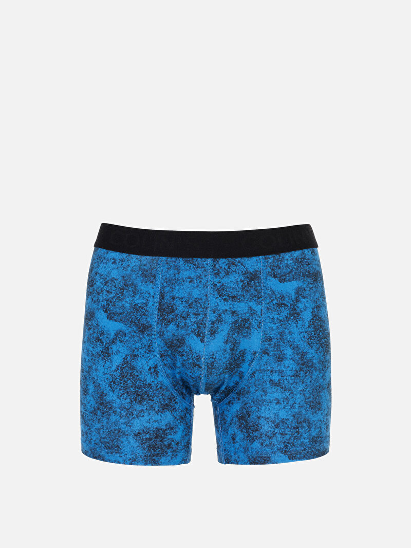 Modern Fit  Erkek Mavi Boxer