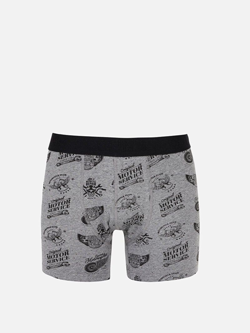 Modern Fit  Erkek Gri Boxer