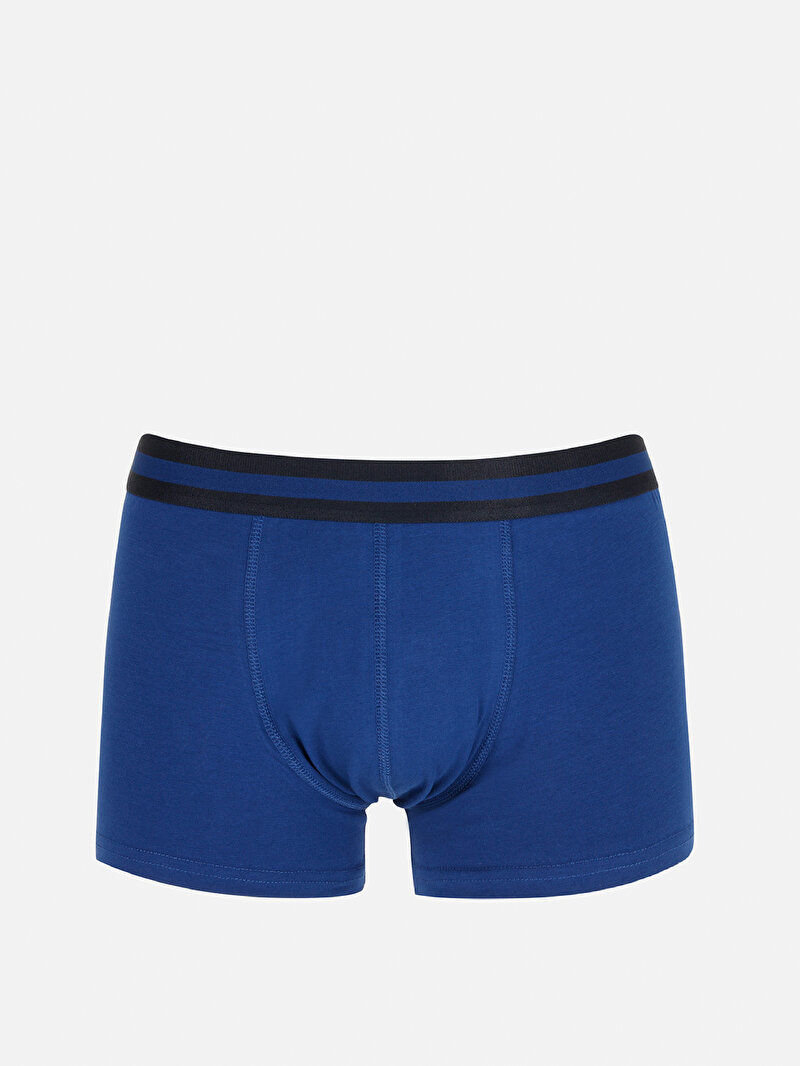 Modern Fit  Erkek Mavi Boxer