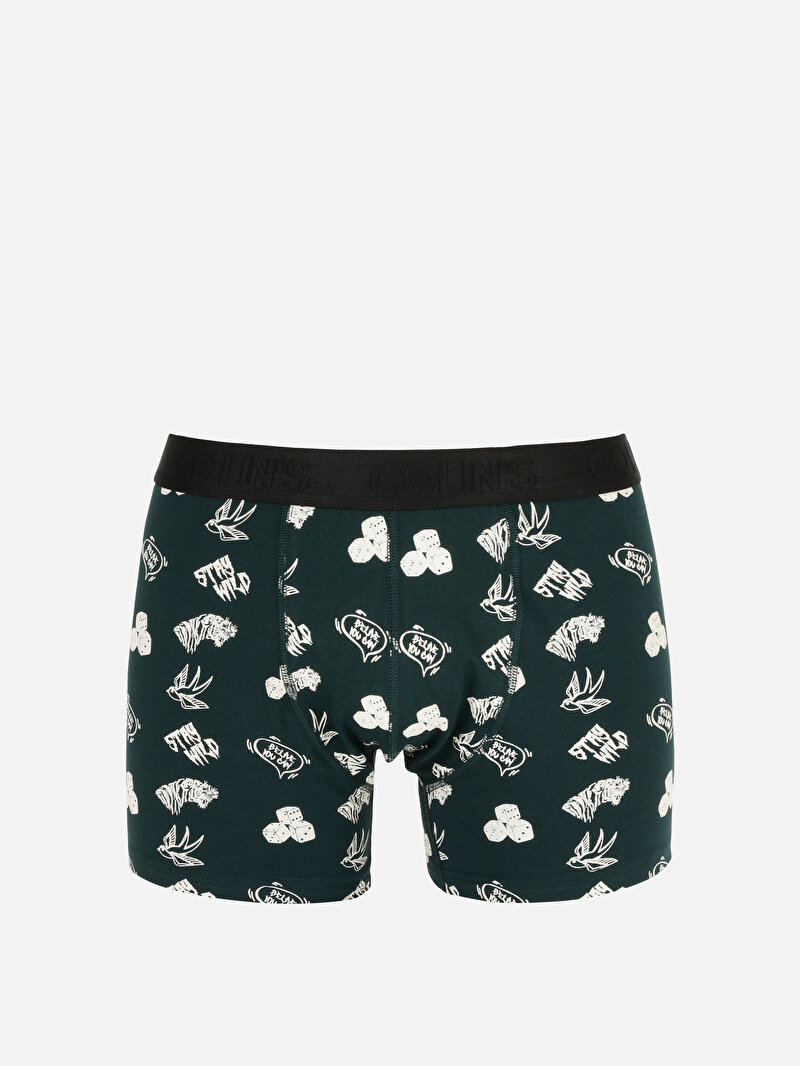 Modern Fit  Erkek Yeşil Boxer