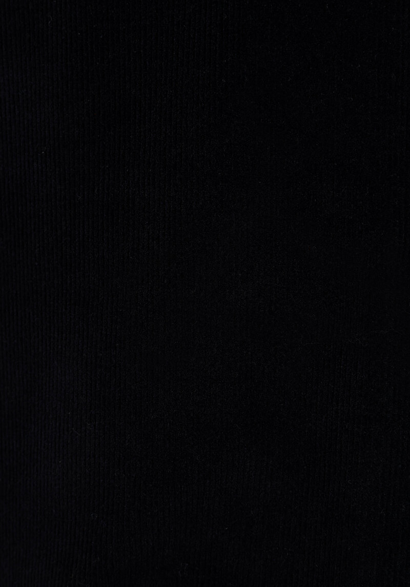 Regular Fit Orta Bel Düz Paça Cepli Erkek Siyah Pantolon