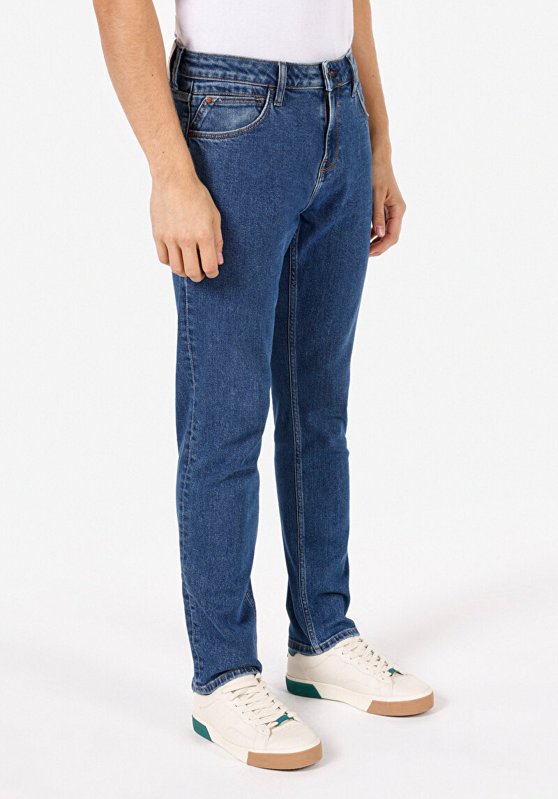 Straight Fit Düşük Bel Düz Paça Erkek Denim Jean Pantolon