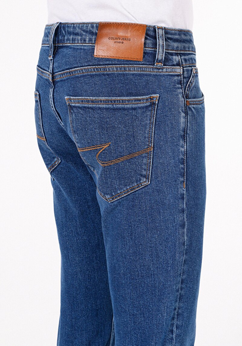 Straight Fit Düşük Bel Düz Paça Erkek Denim Jean Pantolon