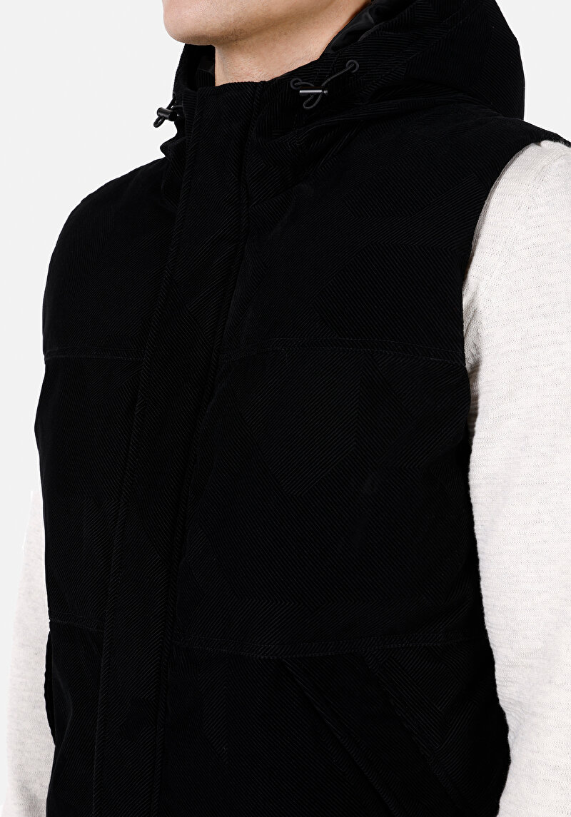 Regular Fit Erkek Siyah Yelek