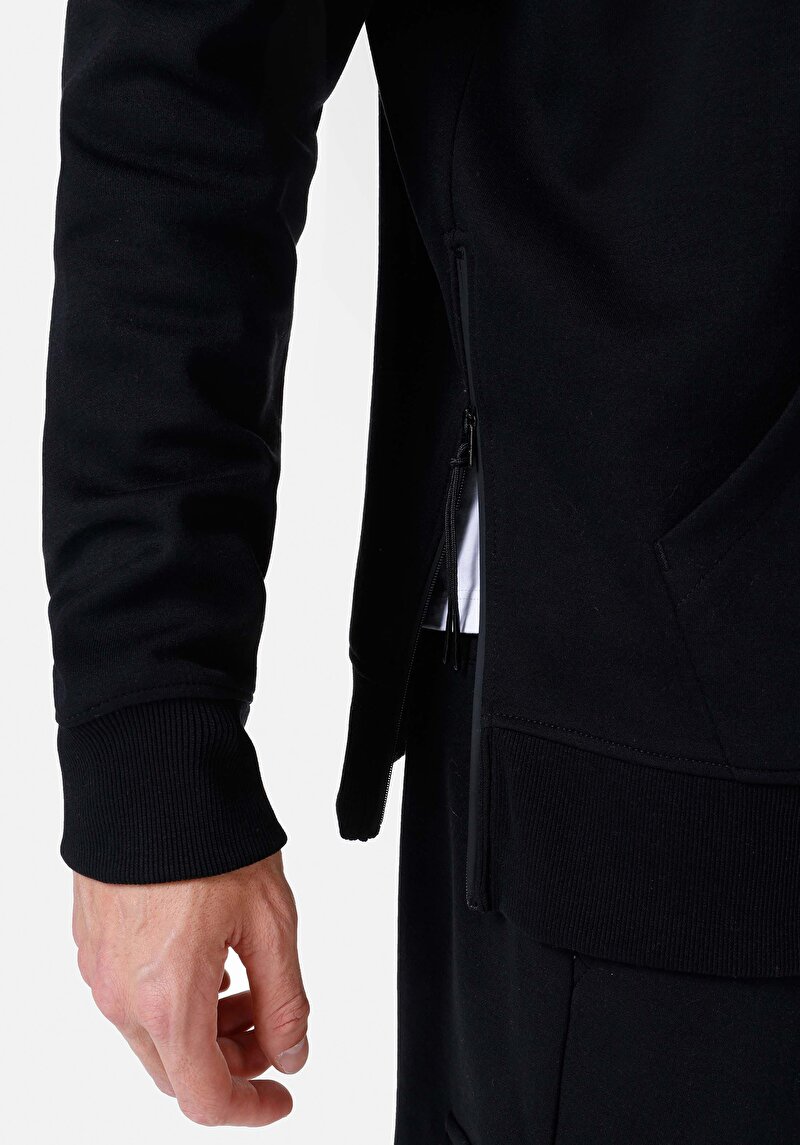 Regular Fit   Erkek Siyah Sweatshirt