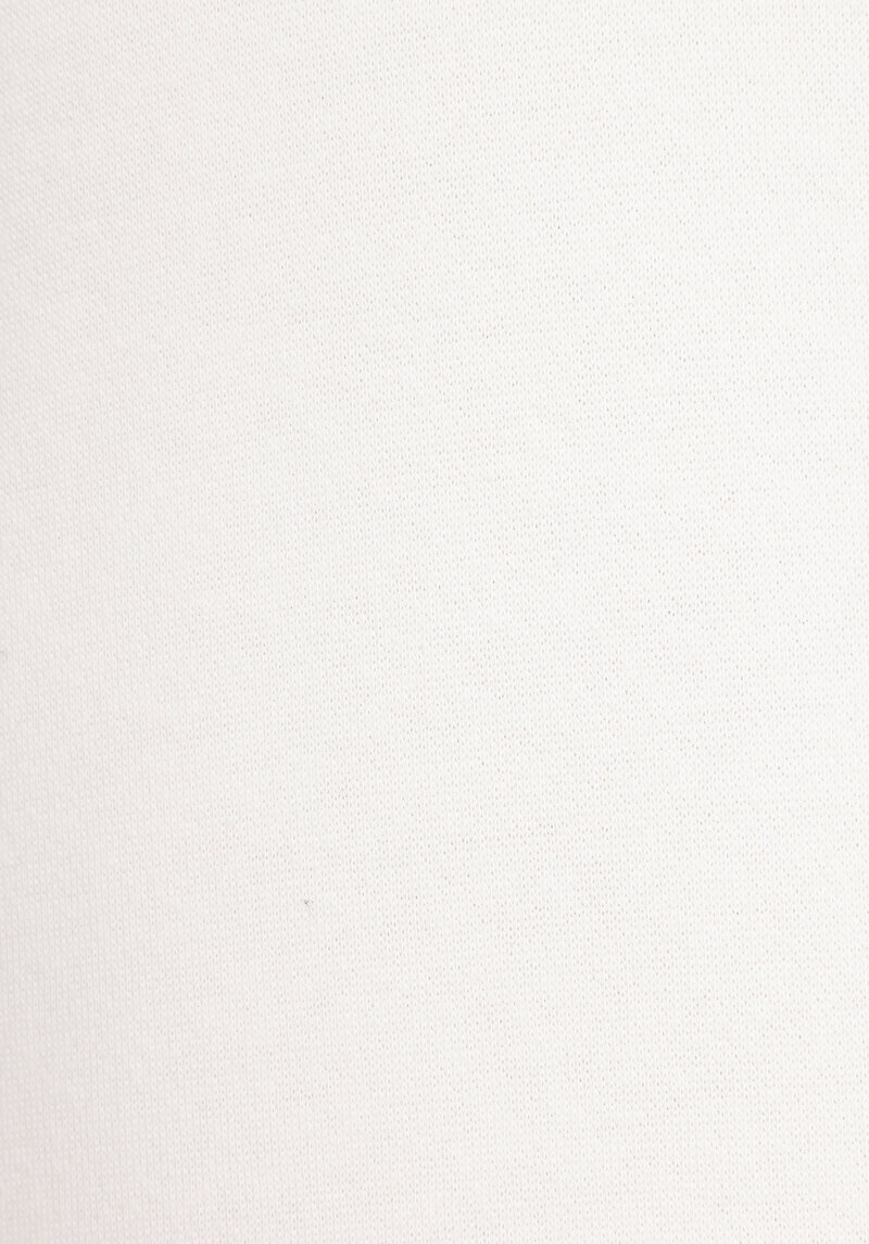 Regular Fit Orta Bel Nakışlı Kadın Beyaz Eşofman Altı