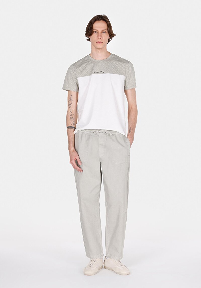 Relaxed Fit Orta Bel Bol Paça Erkek Yeşil Pantolon