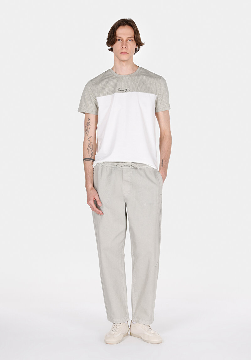 Relaxed Fit Orta Bel Bol Paça Erkek Yeşil Pantolon