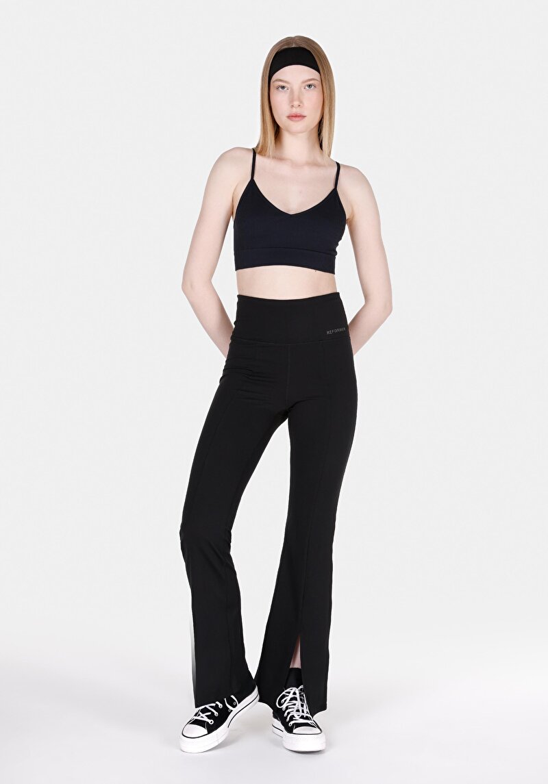 Slim Fit Kadın Siyah Tayt