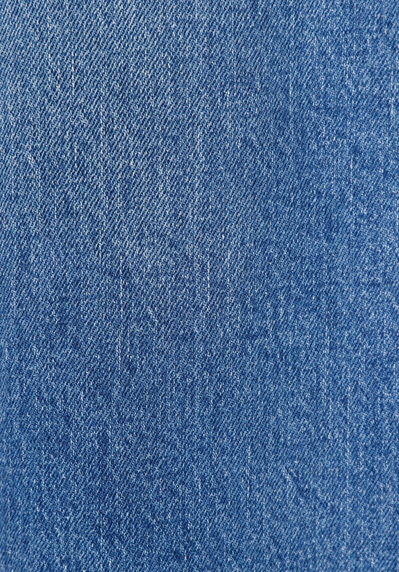 Loose Straight Fit Orta Bel Düz Paça Erkek Light İndigo Fermuarlı Denim Jean Pantolon