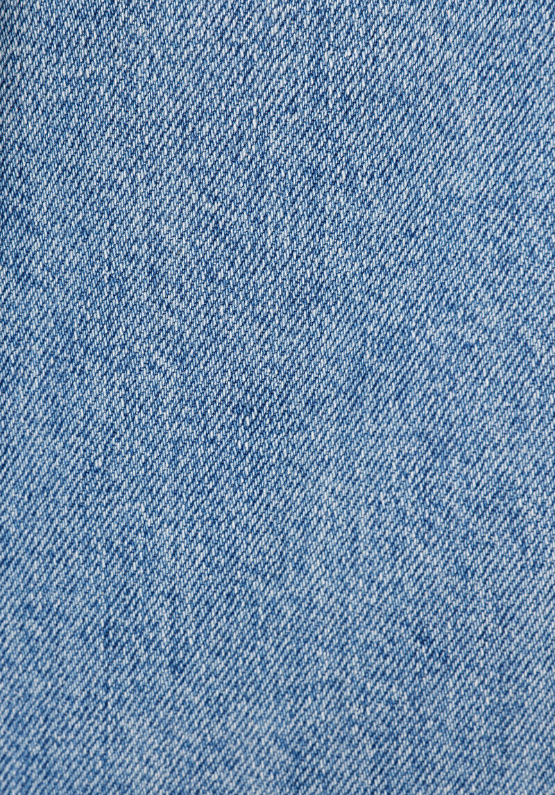 Regular Fit Orta Bel Düz Paça Erkek Light İndigo Denim Jean Cepli Pantolon