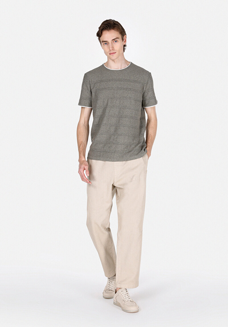 Regular Fit Erkek Yeşil Kazak