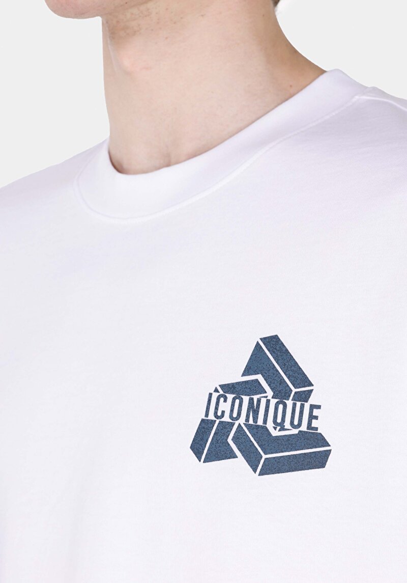 Comfort Fit Yuvarlak Yaka Düz Erkek Beyaz Kısa Kol Tişört