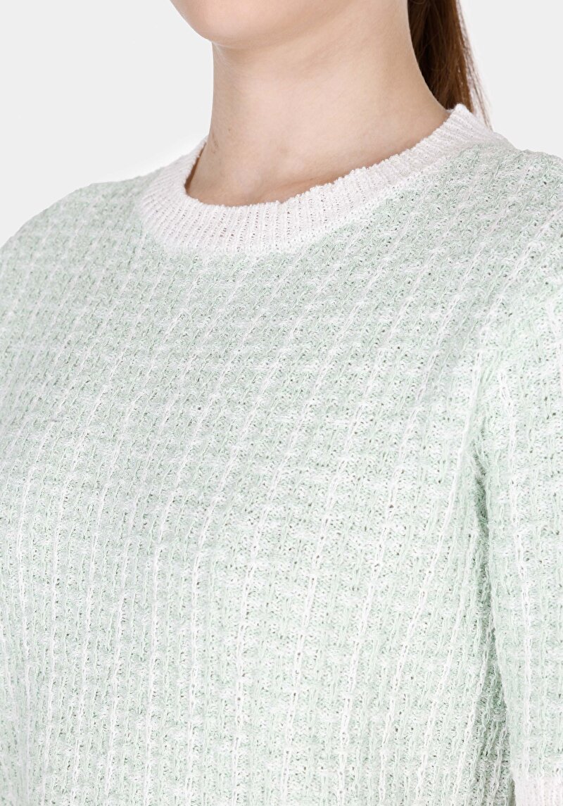 Regular Fit Kadın Yeşil Kazak