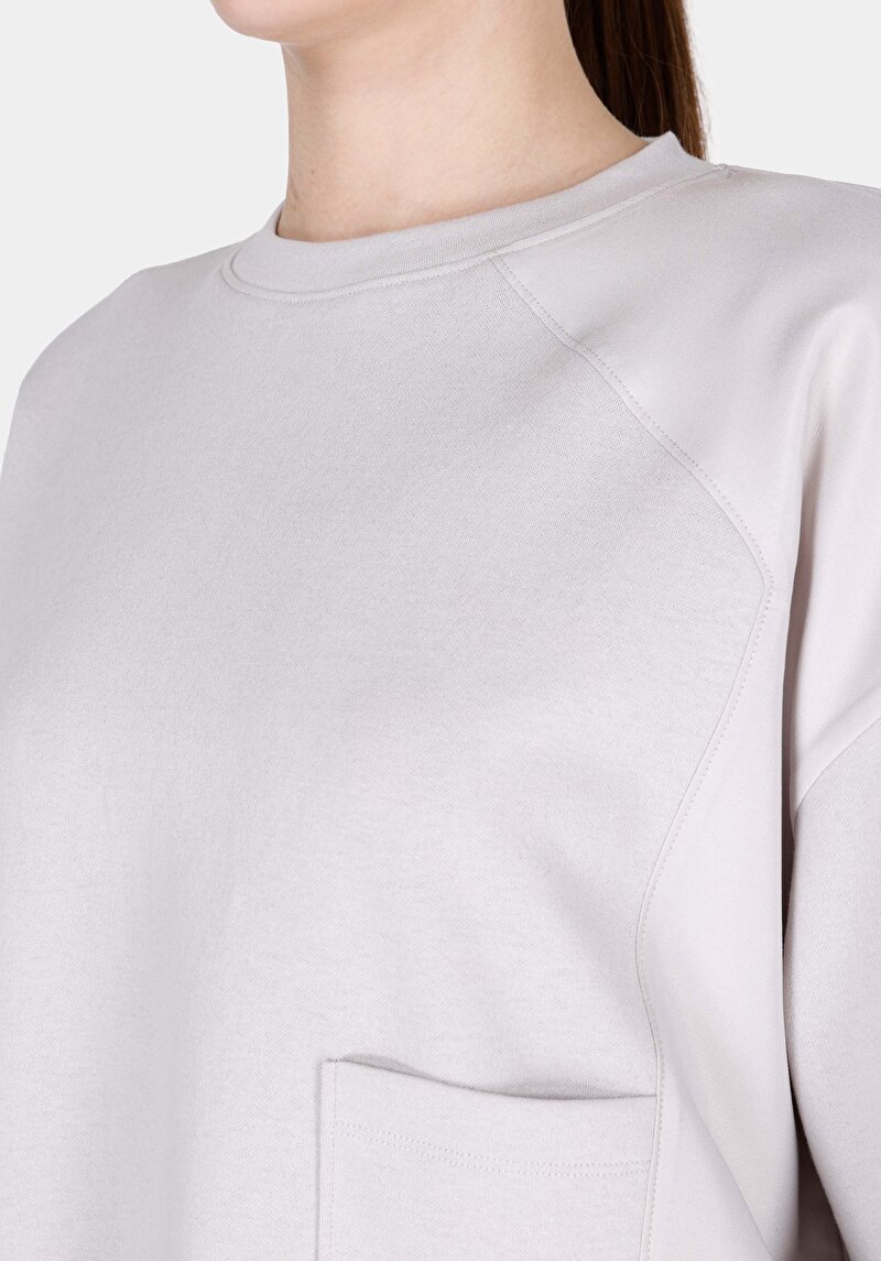 Comfort Fit Kadın Gri Kısa Kol Tişört