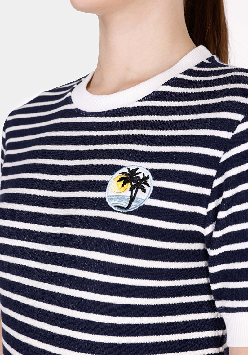 Slim Fit Kadın Beyaz Tişört