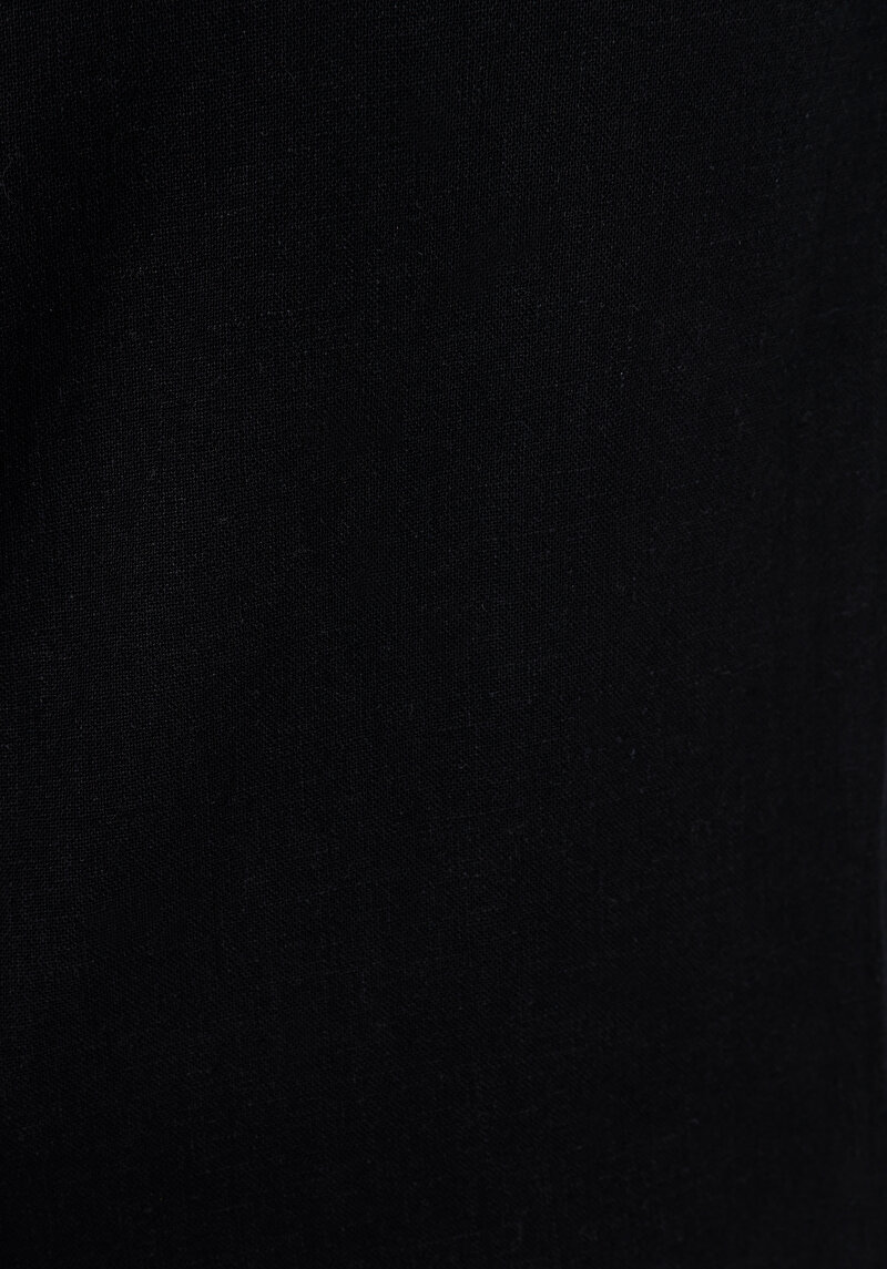 Regular Fit Yüksek Bel Geniş Paça Astarsız Kadın Siyah Pantolon