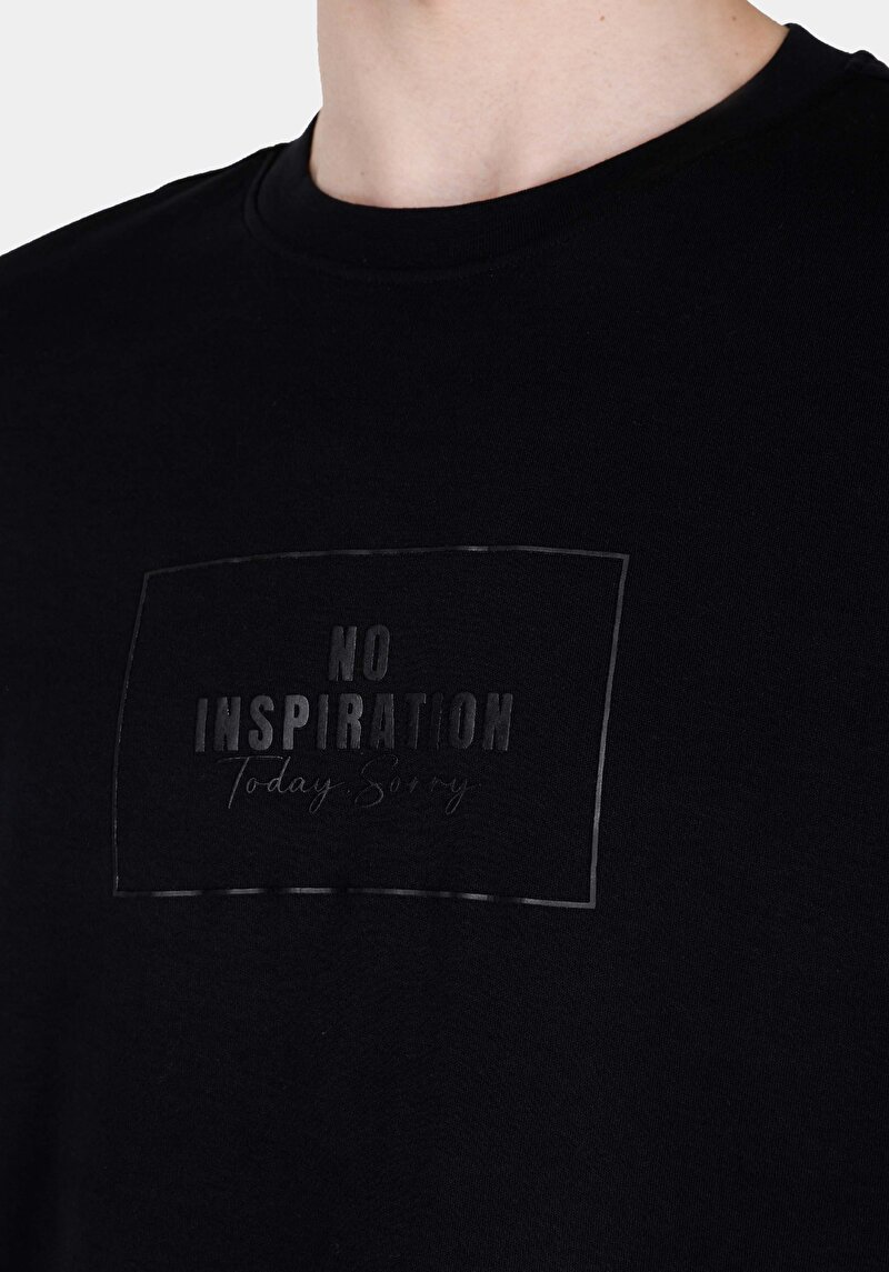 Regular Fit Yuvarlak Yaka Düz Erkek Siyah Kısa Kol Tişört