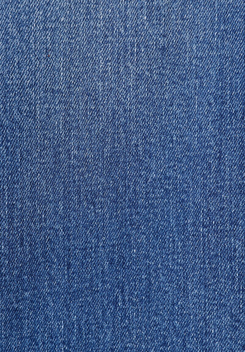 Regular Fit Orta Bel Düz Paça Erkek Mid İndigo Fermuarlı Denim Jean Pantolon