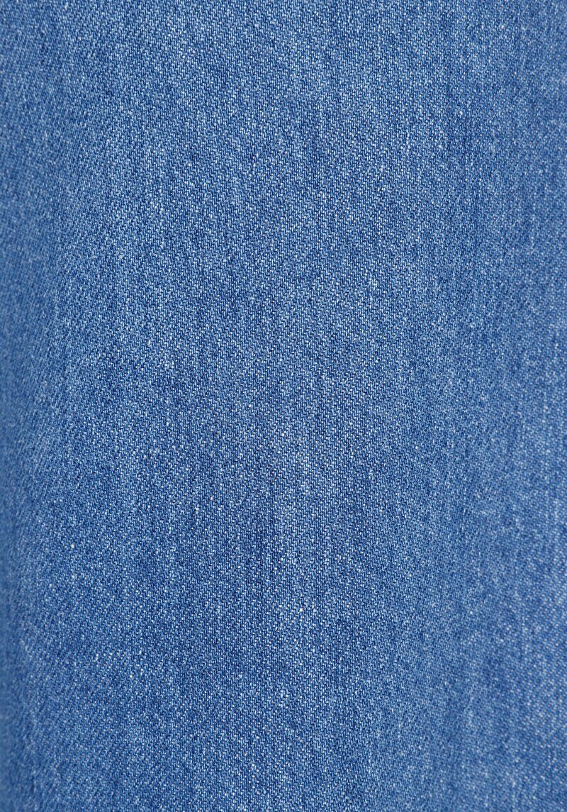 Regular Fit Kadın Pamuklu Fermuarlı Mid İndigo Denim Jean Pantolon