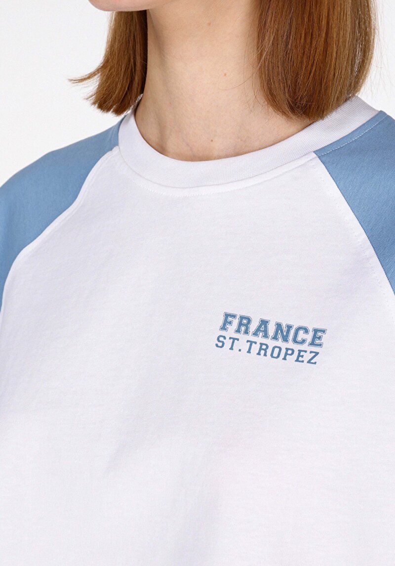 Comfort Fit Kadın Beyaz Kısa Kol Tişört