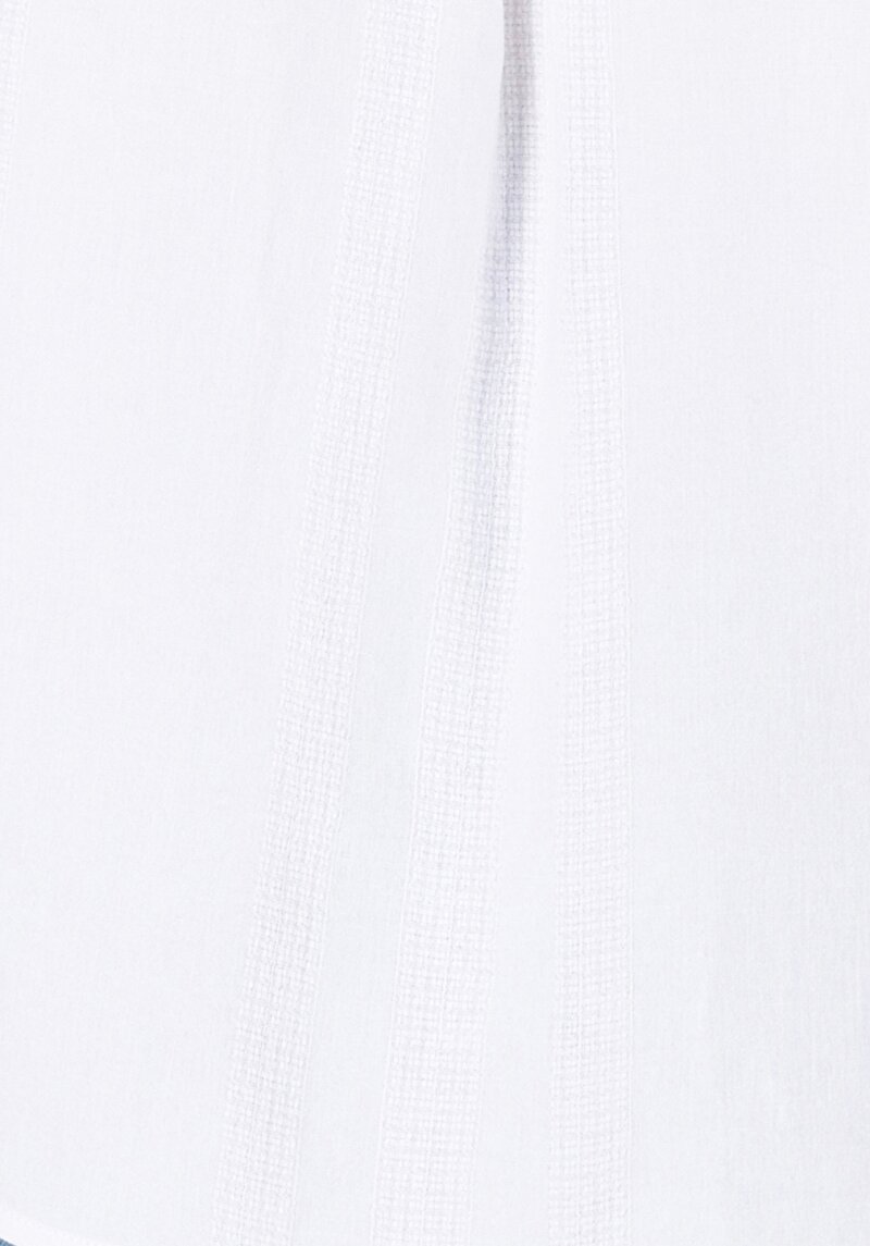 Regular Fit Shirt Neck Düz Kadın Beyaz Uzun Kol Gömlek