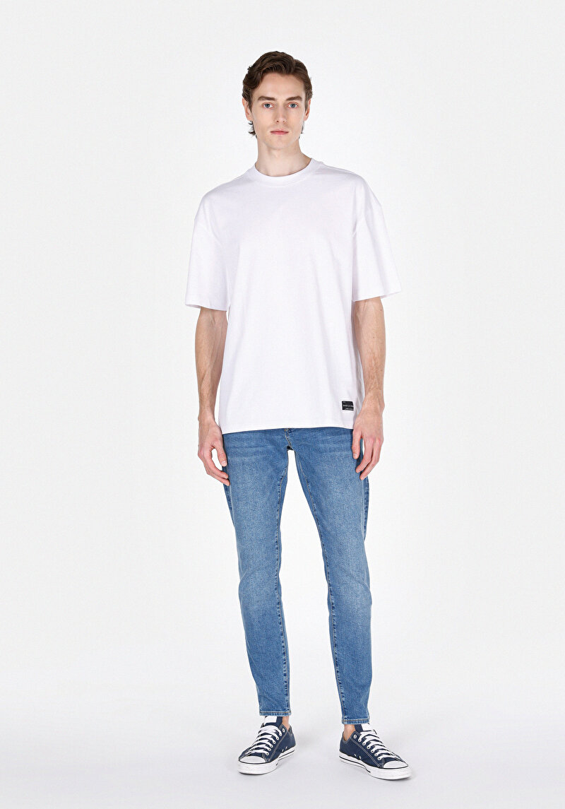 Skinny Fit Düşük Bel Dar Paça Erkek Denim Jean Pantolon