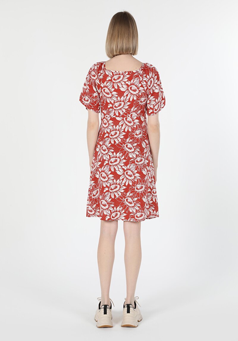 Slim Fit Kadın Kahverengi Elbise