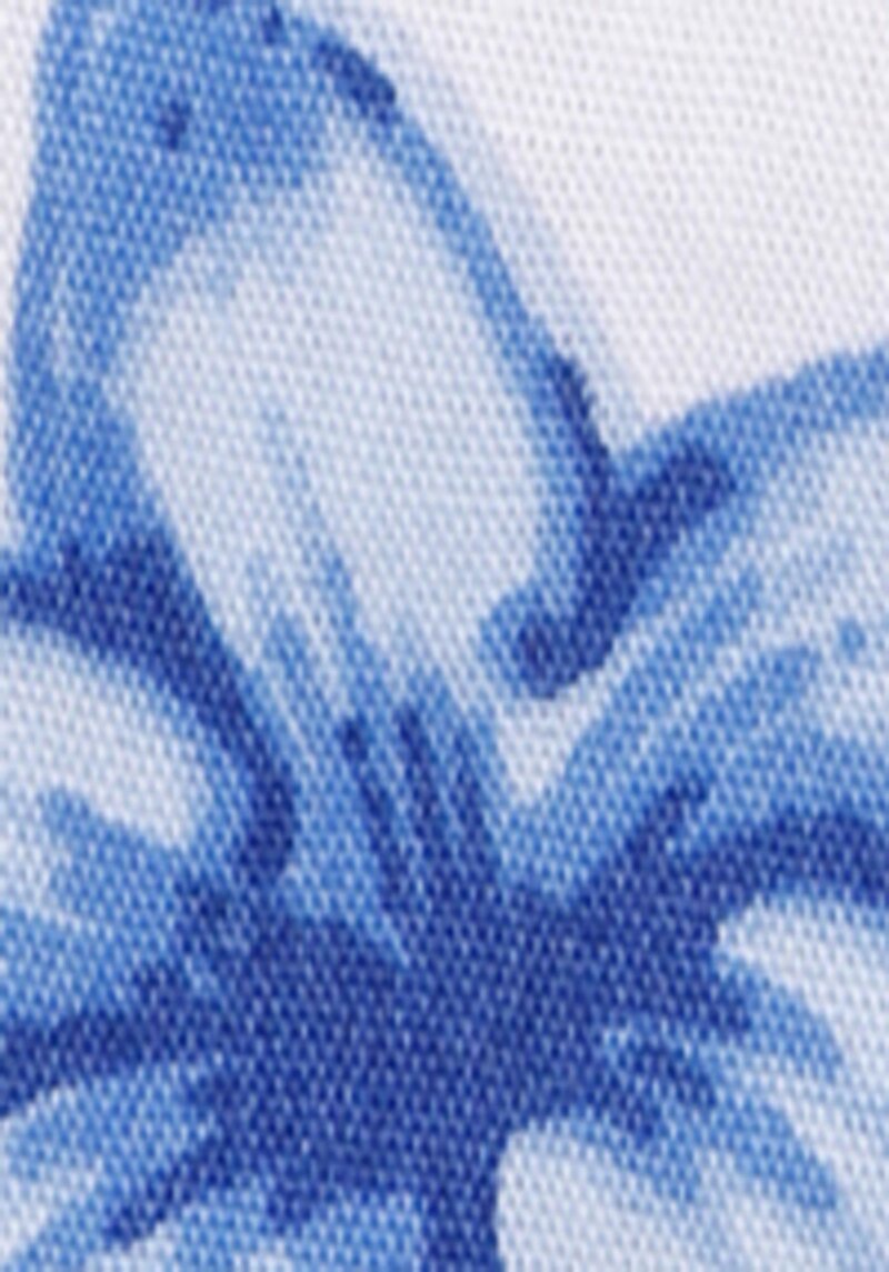 Slim Fit Kare Yaka Çiçekli Kadın Beyaz Kolsuz Gömlek