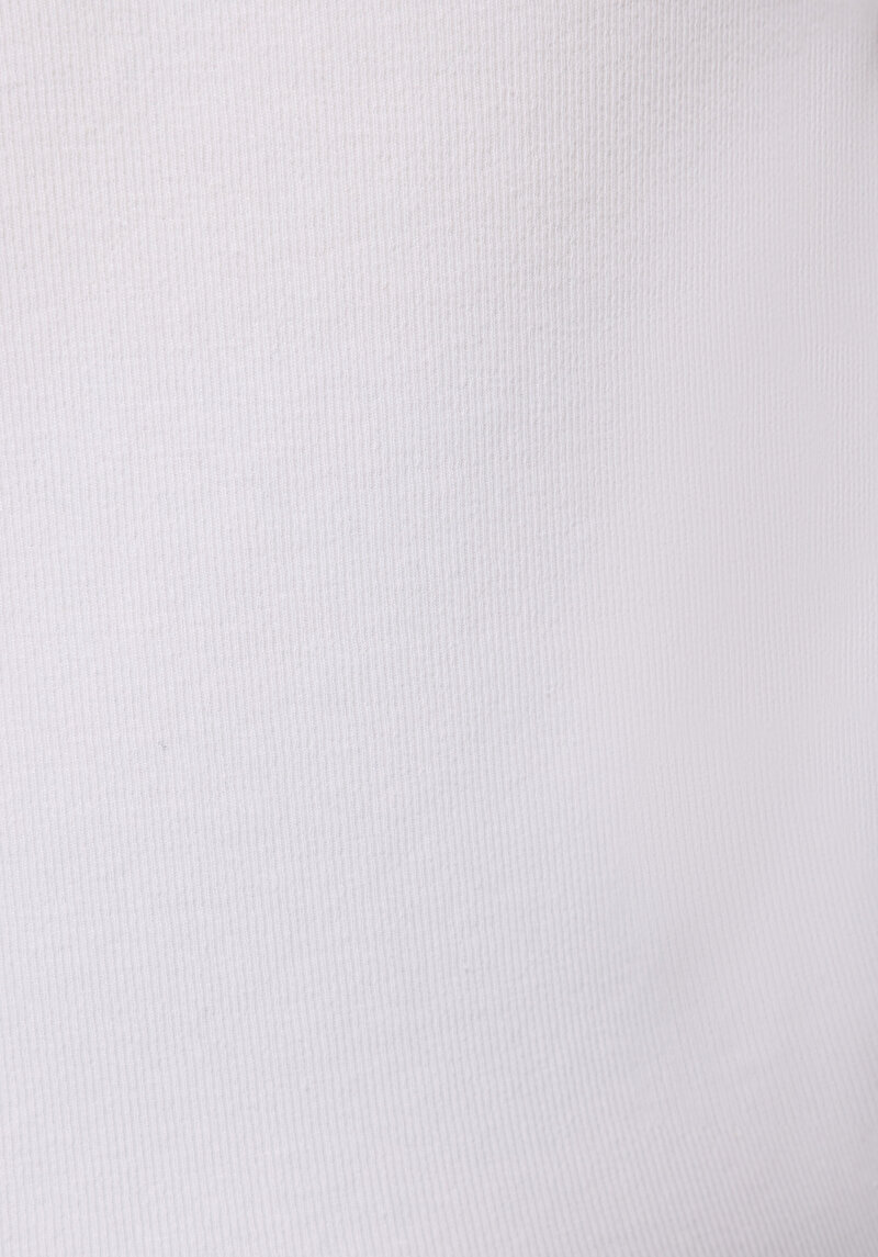 Slim Fit Yuvarlak Yaka Düz Kadın Beyaz Uzun Kol Tişört