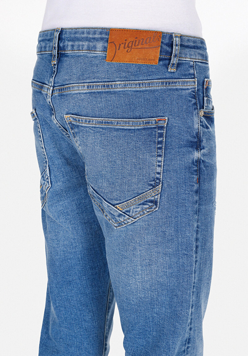 Skinny Fit Düşük Bel Dar Paça Erkek Denim Jean Pantolon