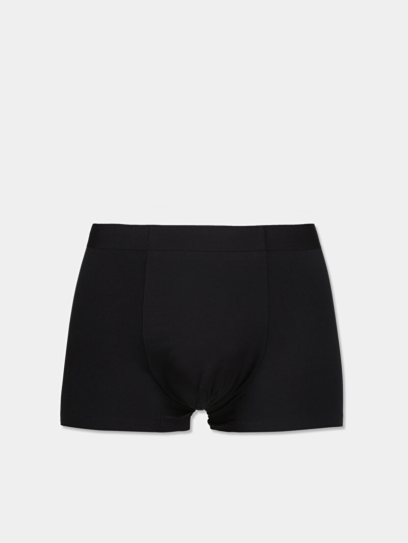 Modern Fit Düz Erkek Siyah Boxer