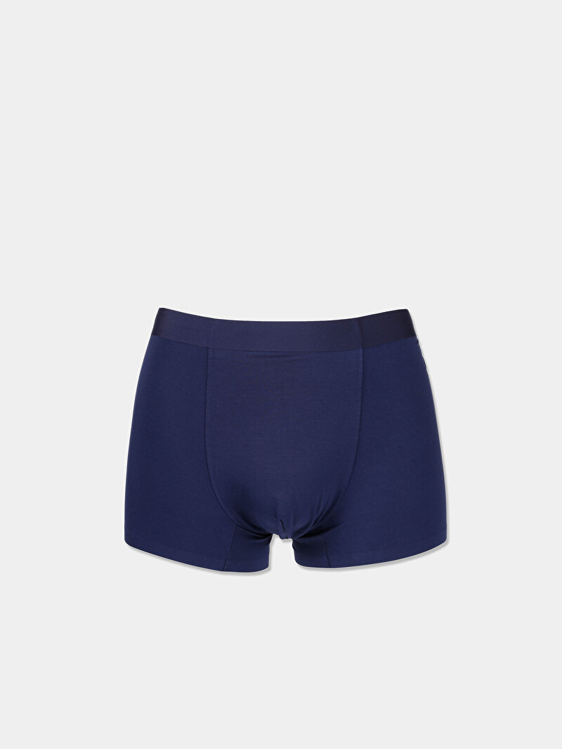 Modern Fit Düz Erkek Lacivert Boxer