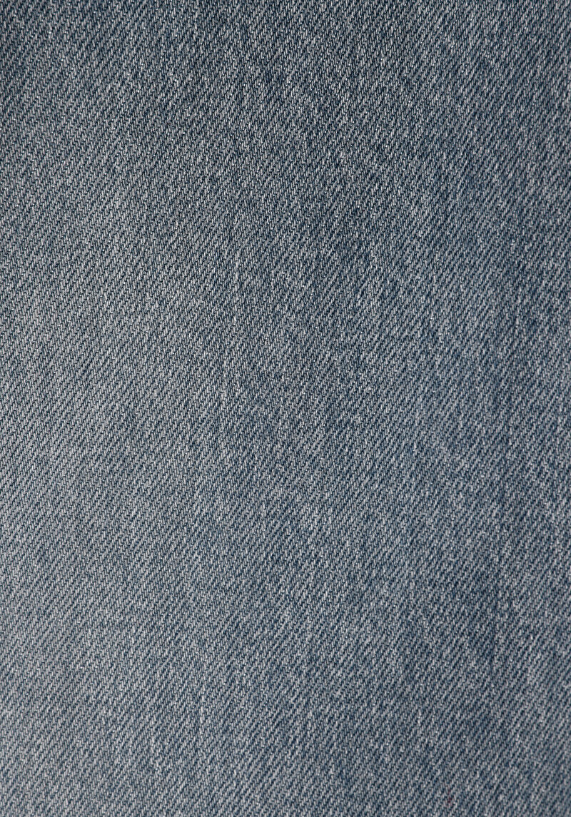 Regular Fit Yüksel Bel Geniş Paça Kadın Gri Jean Pantolon