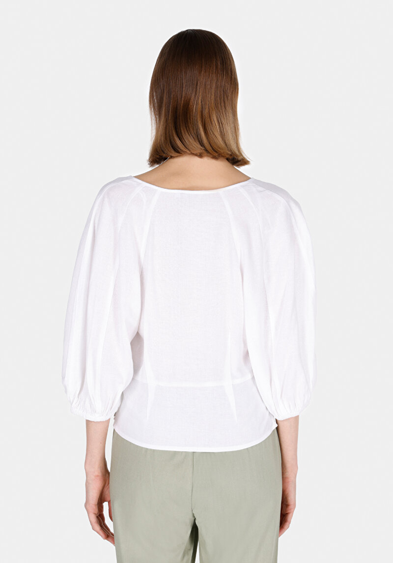 Slim Fit Kadın Beyaz Gömlek