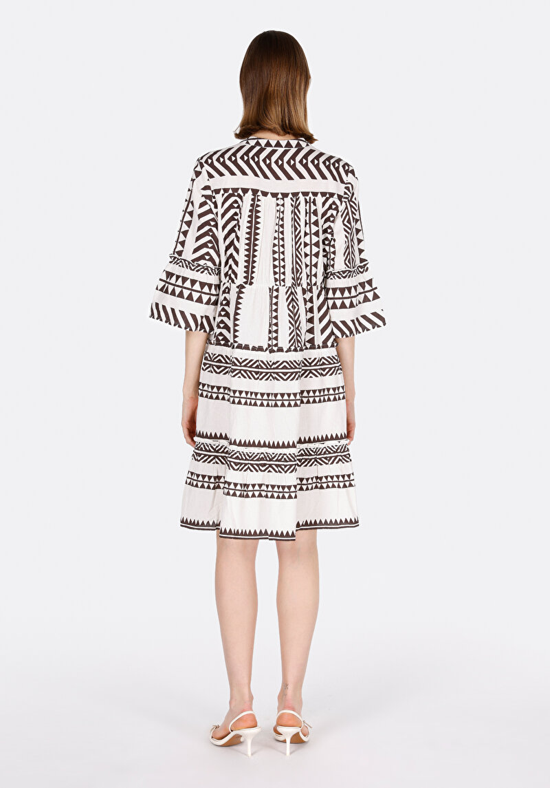 Regular Fit Kadın Ekru Elbise