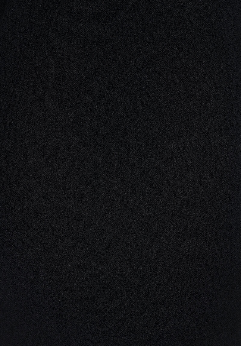 Regular Fit Orta Bel Düz Kadın Siyah Eşofman Altı