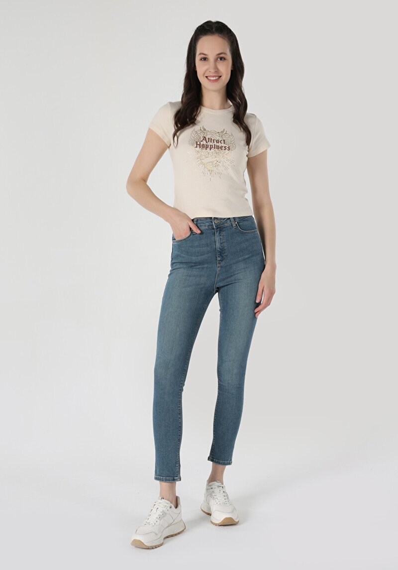Skinny Fit Kadın Denim Jean Pantolon