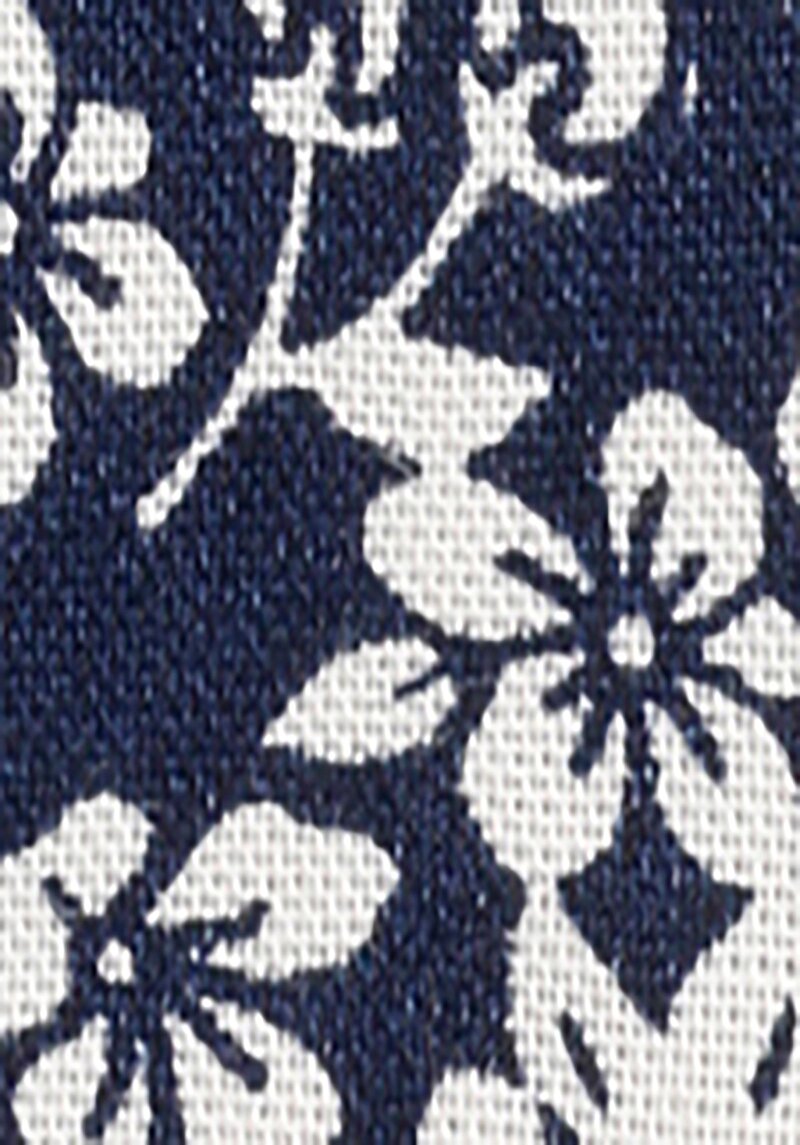 Midi Skirt Çiçekli Fermuarlı Kadın Lacivert Etek