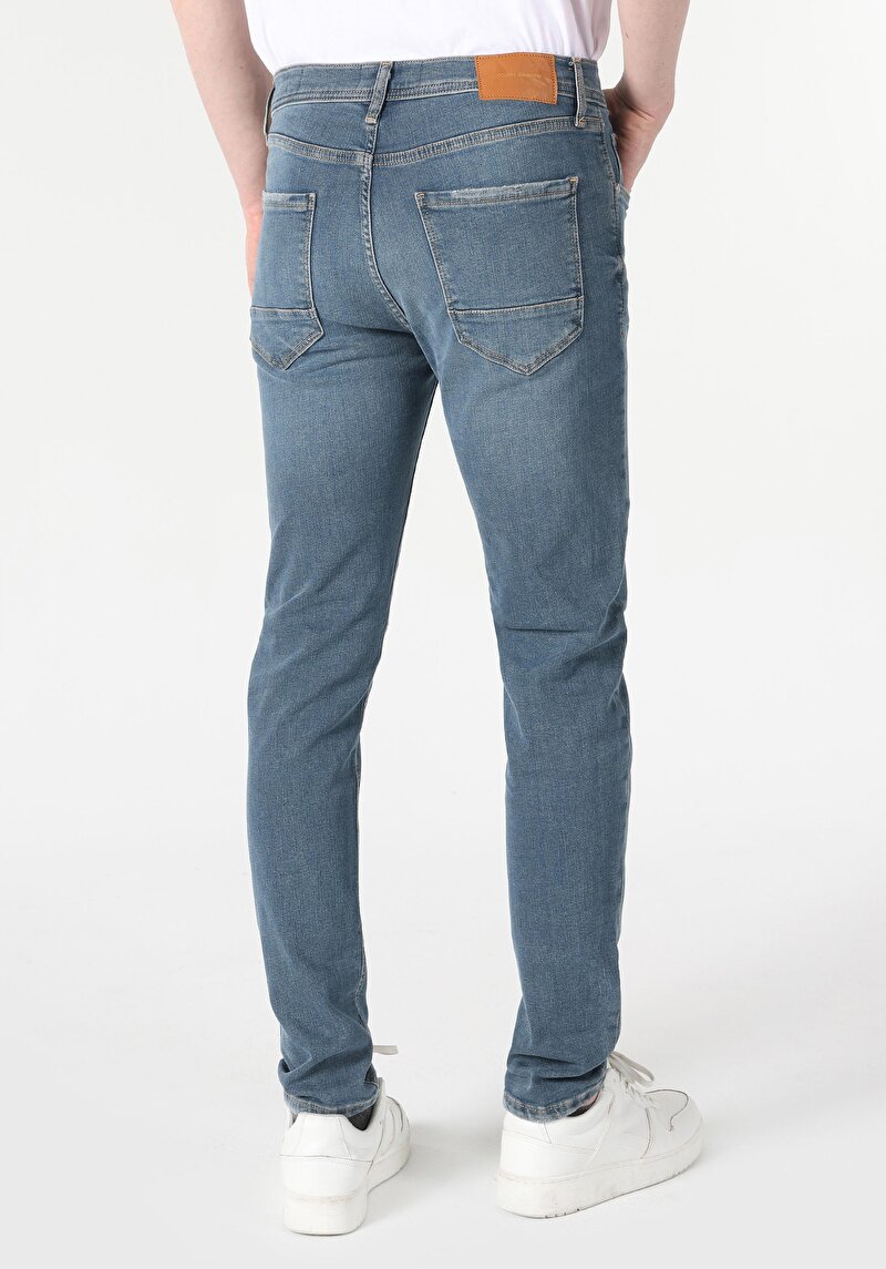 035 Ryan Skinny Fit Yüksel Bel Dar Paça Erkek Siyah Jean Pantolon Cl1062297