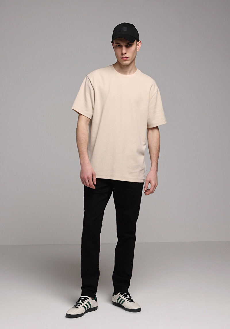 Slim Fit Düşük Bel Dar Paça Erkek Siyah Jean Pantolon