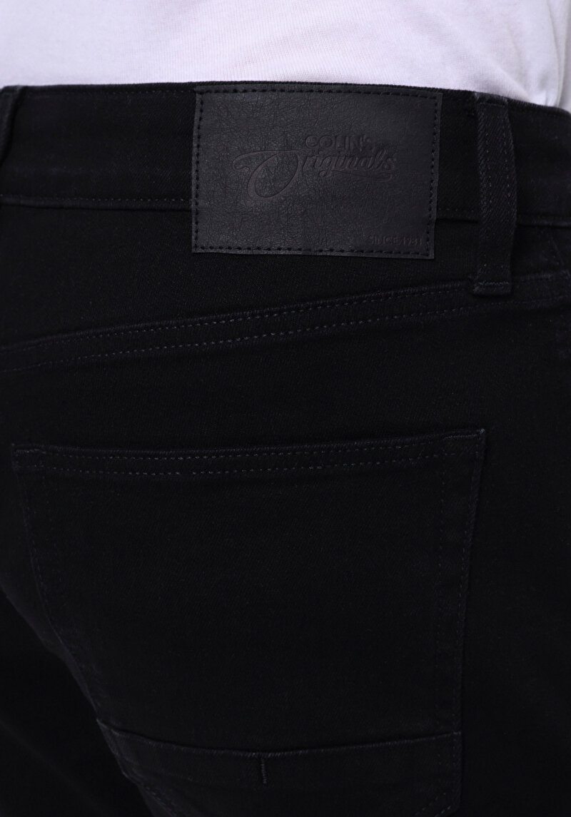 Slim Fit Düşük Bel Dar Paça Erkek Siyah Jean Pantolon