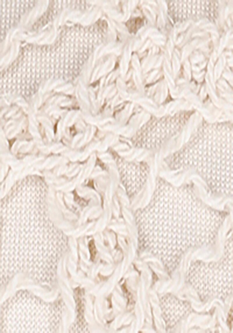 Regular Fit Jakarlı Fermuarlı Kadın Ekru Etek