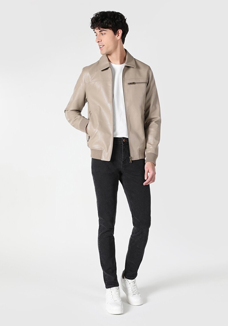 Slim Fit Düşük Bel Dar Paça Cepli Erkek Siyah Jean Pantolon